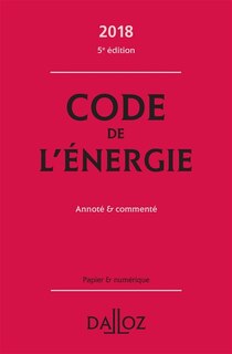 Couverture_Code de l'énergie 2018