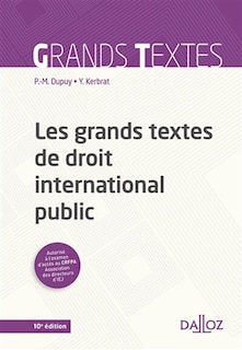 Front cover_Les grands textes de droit international public