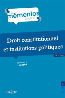 Couverture_Droit constitutionnel et institutions politiques