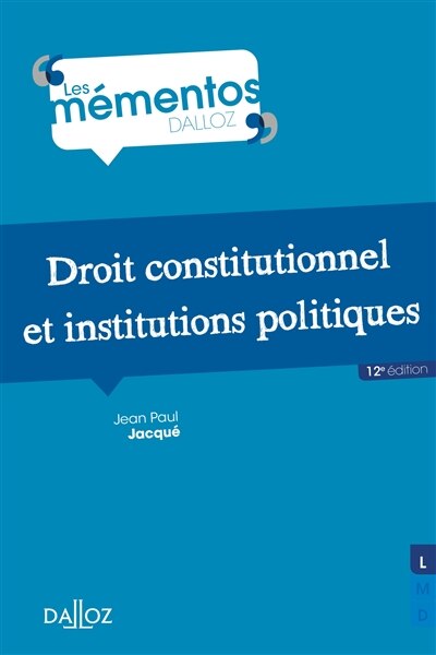 Couverture_Droit constitutionnel et institutions politiques