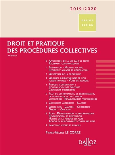 Front cover_Droit et pratique des procédures collectives 2019-2020