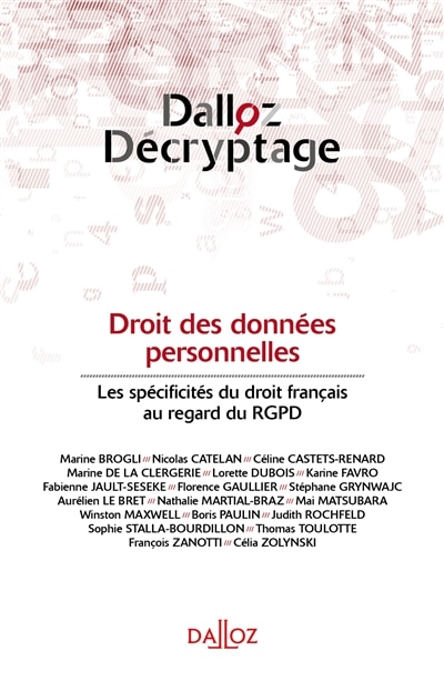 Couverture_Droit des données personnelles