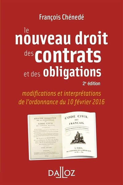 Front cover_Le nouveau droit des contrats et des obligations