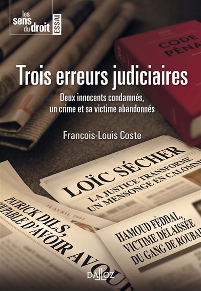 Front cover_Trois erreurs judiciaires