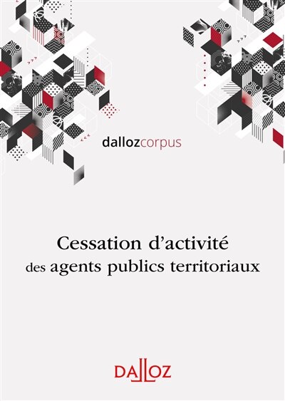 Front cover_Cessation d'activité des agents publics territoriaux