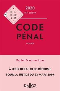 Front cover_Code pénal 2020