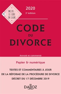 Couverture_Code du divorce 2020