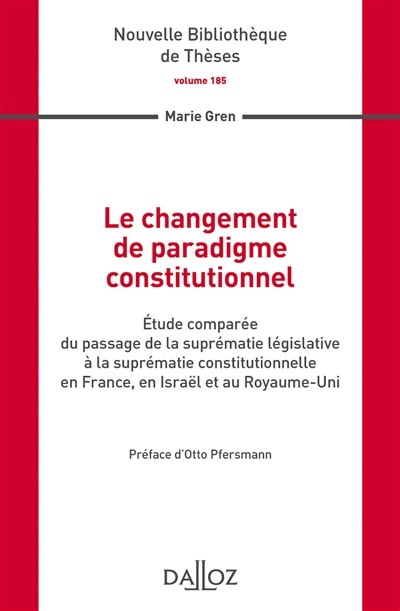 Front cover_Le changement de paradigme constitutionnel