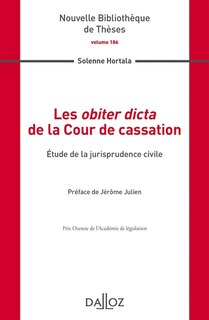 Front cover_Les obiter dicta de la Cour de cassation