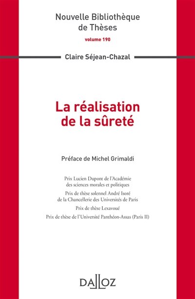Front cover_La réalisation de la sûreté