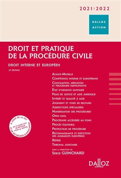 Couverture_Droit et pratique de la procédure civile 2021-2022