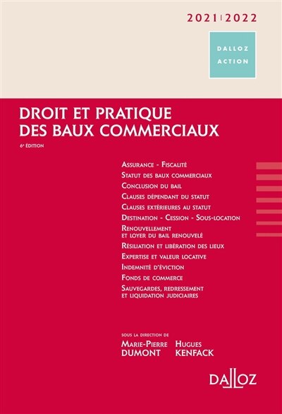 Front cover_Droit et pratique des baux commerciaux 2021-2022