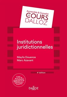 Front cover_Institutions juridictionnelles