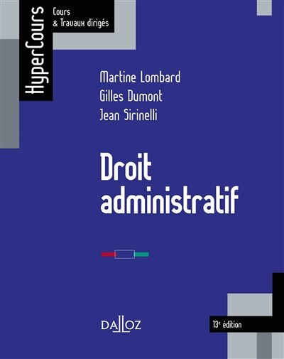Front cover_Droit administratif