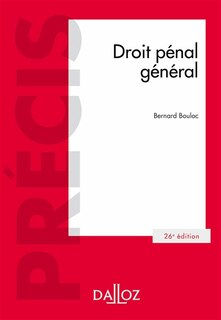 Front cover_Droit pénal général