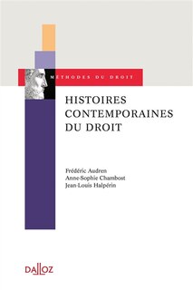 Front cover_Histoires contemporaines du droit