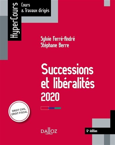 Couverture_Successions et libéralités 2020