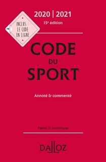 Front cover_Code du sport 2020-2021