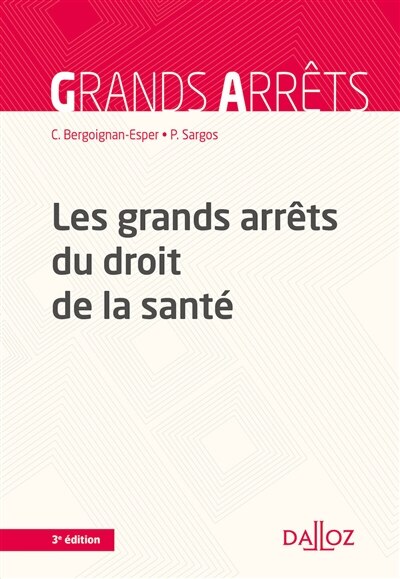 Front cover_Les grands arrêts du droit de la santé