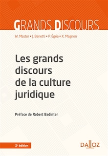 Front cover_Les grands discours de la culture juridique