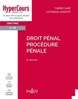 Front cover_Droit pénal, procédure pénale 2021