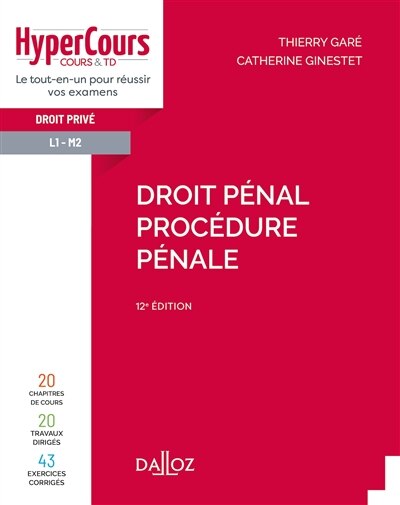 Front cover_Droit pénal, procédure pénale 2021