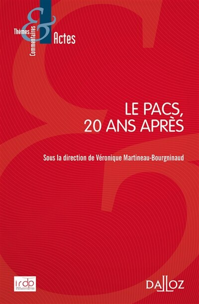 Front cover_Le Pacs, 20 ans après