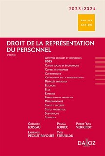 Couverture_Droit de la représentation du personnel : 2023-2024
