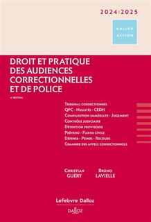 Couverture_Droit et pratique des audiences correctionnelles et de police 2024-2025