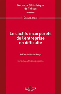 Front cover_Les actifs incorporels de l'entreprise en difficulté