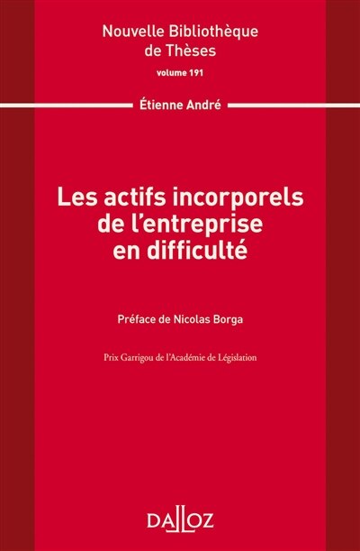 Front cover_Les actifs incorporels de l'entreprise en difficulté