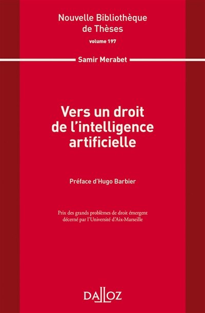 Front cover_Vers un droit de l'intelligence artificielle