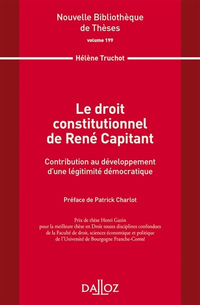 Front cover_Le droit constitutionnel de René Capitant