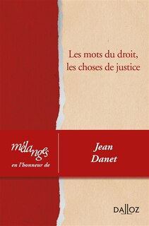 Front cover_Les mots du droit, les choses de justice