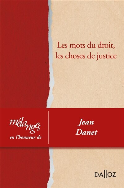 Front cover_Les mots du droit, les choses de justice