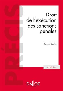 Front cover_Droit de l'exécution des sanctions pénales