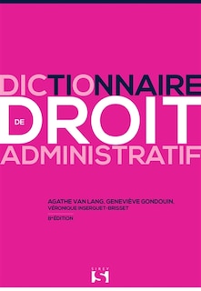 Front cover_Dictionnaire de droit administratif