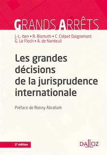 Couverture_Les grandes décisions de la jurisprudence internationale
