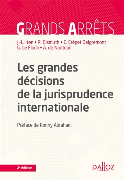 Couverture_Les grandes décisions de la jurisprudence internationale