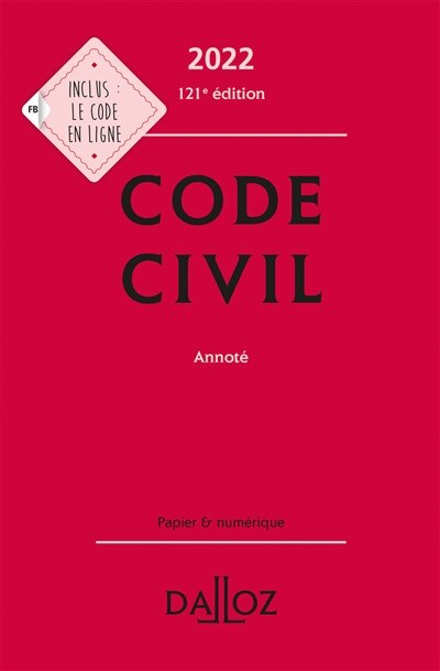 Front cover_Code civil 2022, annoté