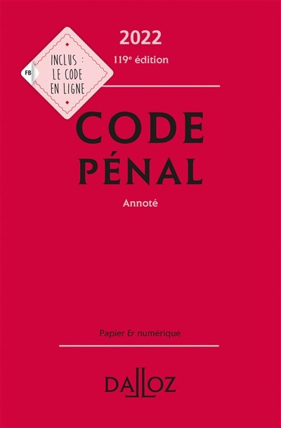 Front cover_Code pénal 2022