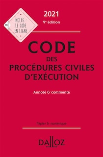 Couverture_Code des proc&eacute;dures civiles d'ex&eacute;cution 2021
