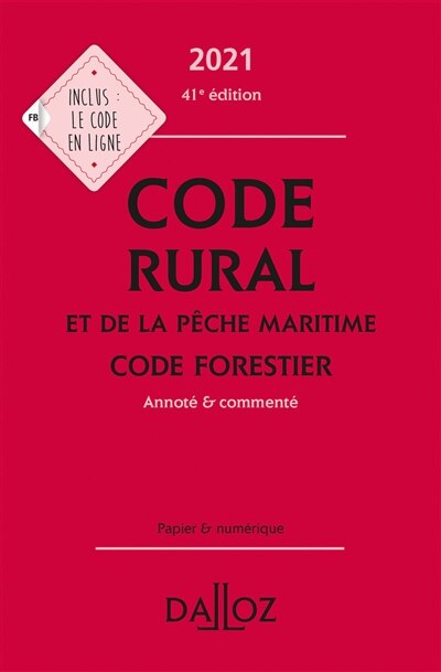 Couverture_Code rural et de la pêche maritime 2021 ; Code forestier 2021