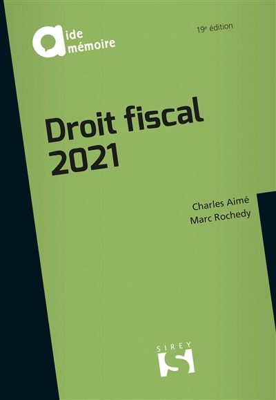 Front cover_Droit fiscal 2021