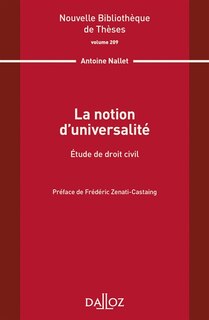 Front cover_La notion d'universalité