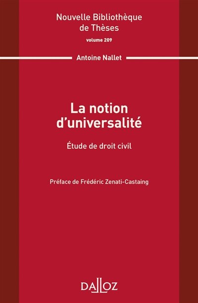 Front cover_La notion d'universalité