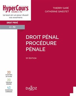 Front cover_Droit pénal, procédure pénale