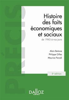 Front cover_Histoire des faits économiques et sociaux