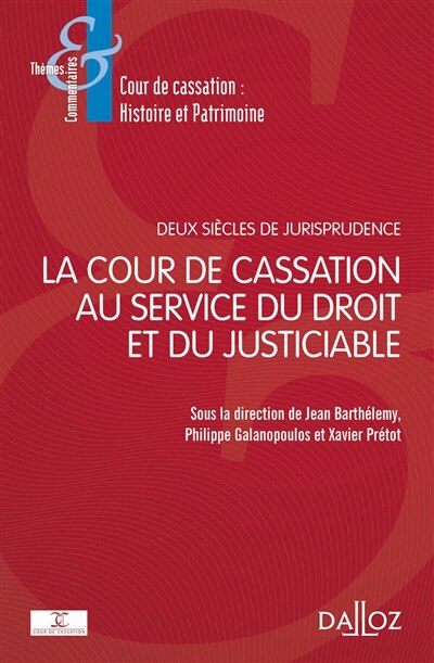 Front cover_La Cour de cassation au service du droit et du justiciable