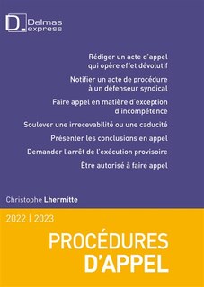 Front cover_Procédures d'appel 2022-2023